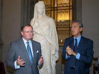 Nella foto Francesco Rutelli, ministro per i Beni e le Attivit� Culturali e Malcom Rogers, direttore del Museum of Fine Arts di Boston