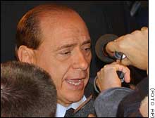O premier Berlusconi irritou os sindicalistas com sua declara��o 