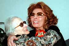 Sophia Loren com sua tia Ida
